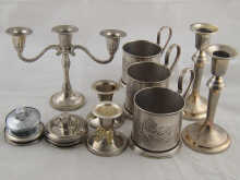 A mixed lot. Three white metal Russian