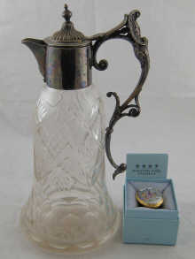 A cut glass claret jug circa 1900