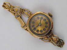 A 9 carat gold lady's wrist watch