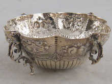 A silver bon bon dish 11 cm across London