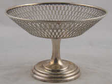 A pierced silver dish on stand 14f89a