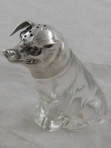 A silver mounted pepper designed as