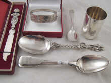 Continental silver A mustard spoon 14f8b7