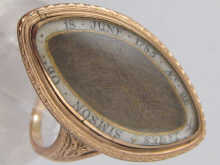 A navette formed mourning ring 14f96b
