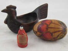 A Russian wooden egg with pokerwork 14f999