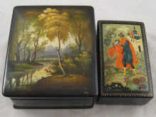 A hand painted Russian lacquer