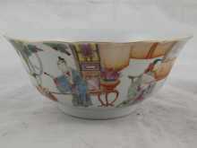 A Chinese porcelain bowl with everted