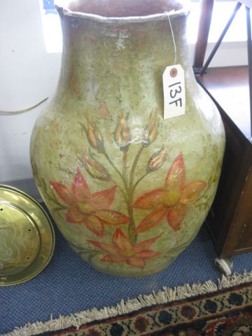 Handpainted Pottery Planter floral 14f9f2