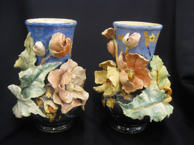 Pair of French Art Pottery Vases 14f9f8
