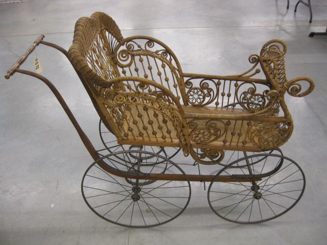 Wakefield Natural Wicker Baby Carriage