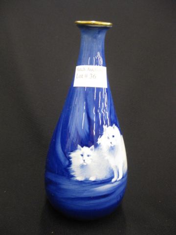 Handpainted Pottery Vase with White 14fa0f