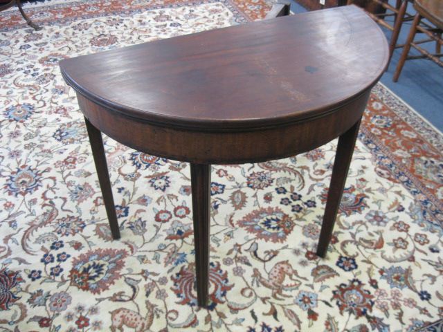 Antique Card Table demilune top 14fa1b