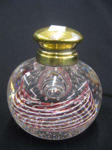 Art Glass Inkwell peppermint swirl 14fa2f