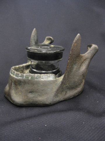 Antique Inkwell cast iron lower