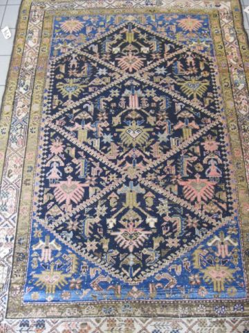 Hamadan Persian Handmade Rug geometric