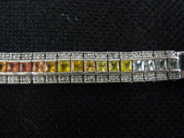 Sapphire & Diamond Bracelet rainbow