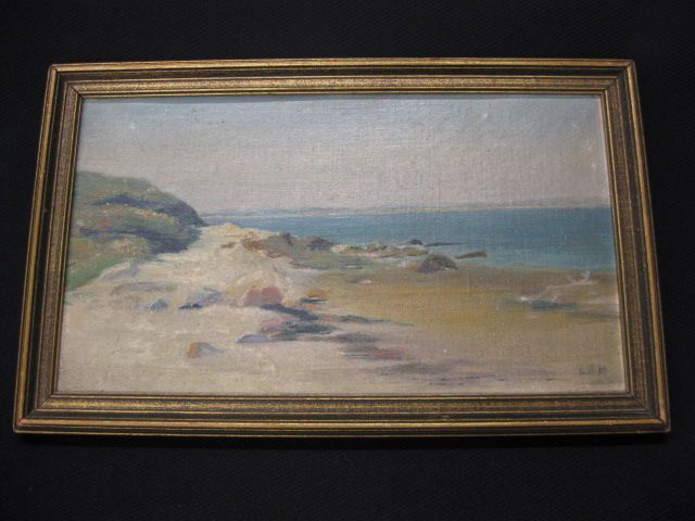 Oil Painting coastal scene rocky