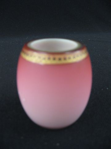 Burmese Art Glass Toothpick Holder barrel