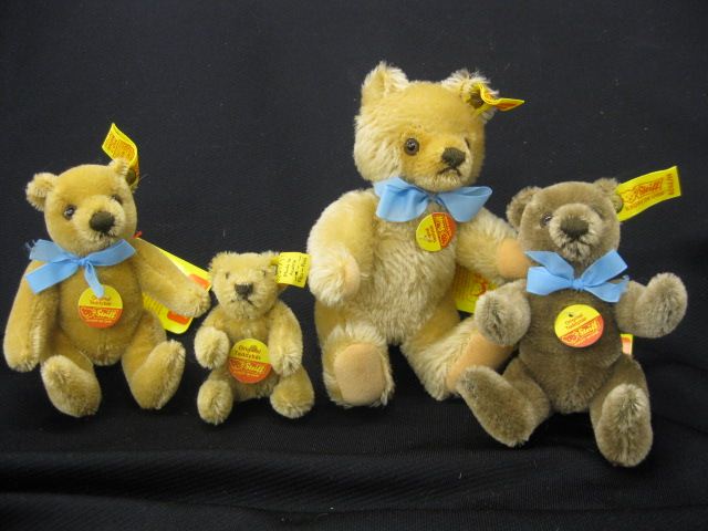 4 Steiff Teddy Bears light brown