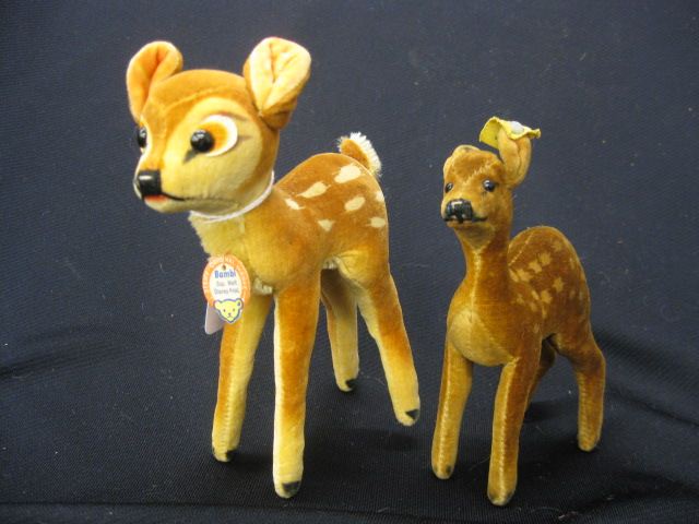 2 Steiff Animals Bambi and smaller deer