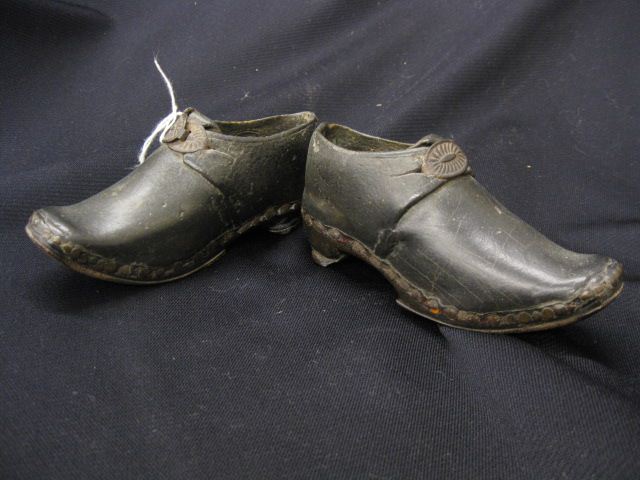 Pair of Antique Dutch Childs Shoes 14fa81
