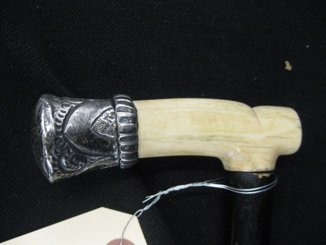 Sterling Silver & Ivory Handled Cane