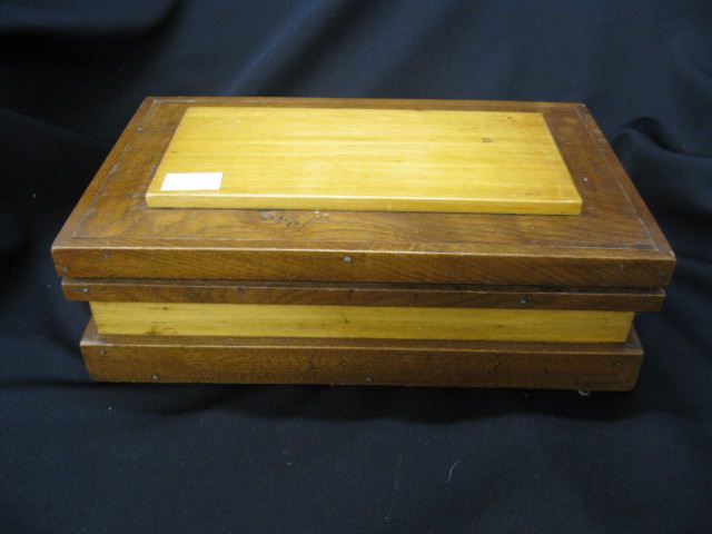 Victorian Wooden Box inner compartments