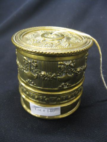 Victorian Brass String Holder Box