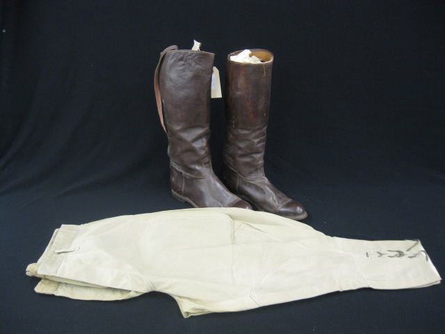 Vintage Leather Riding Boots plus 14faf1