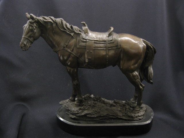 Bronze Statue of a Horse with saddle 14fb09