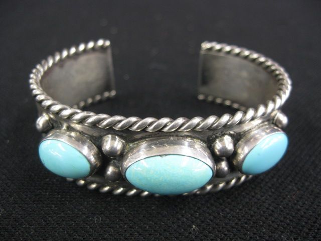 Indian Turquoise & Sterling Cuff