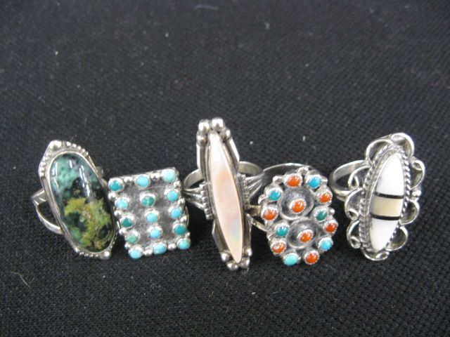 5 Indian Sterling Rings includes 14fb0e