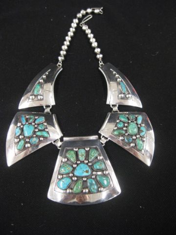 Indian Turquoise Sterling Necklace 14fb21
