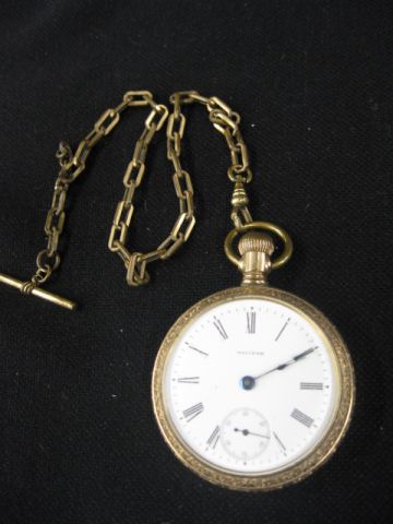 Waltham Pocketwatch openface gold filled 14fb2a
