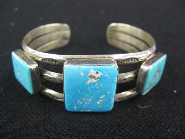 Indian Turquoise Silver Cuff 14fb22