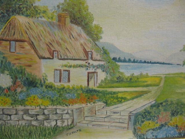 J Schultz Oil English cottagealong 14fb49