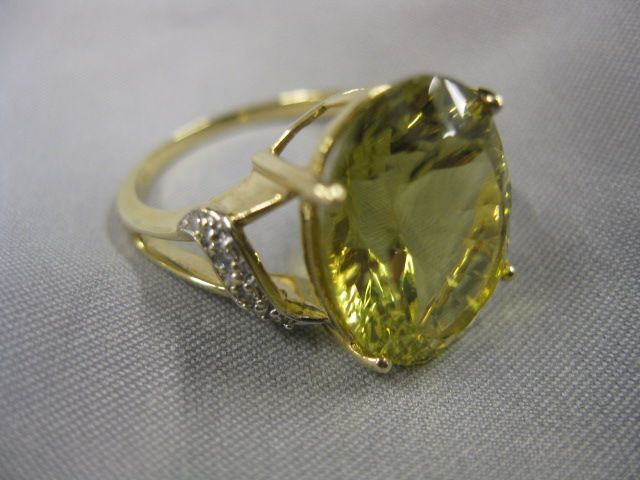 Lemon Citrine Diamond Ring 8 14fb62