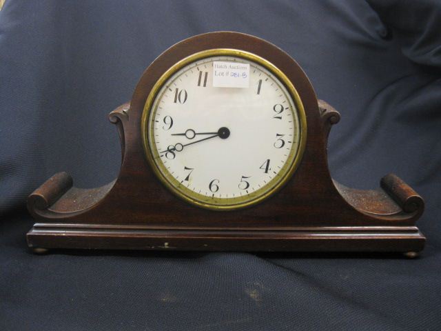 French Mantle Clock mahogany case 14