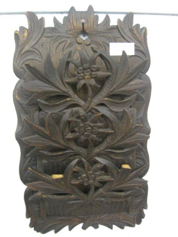 Swiss Victorian Carved Wooden Letter