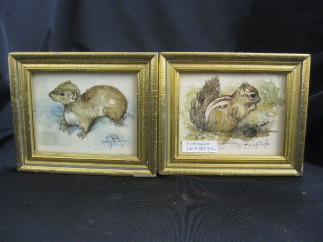 2 Nancy Jo Taylor Miniature Paintings 14fb8e