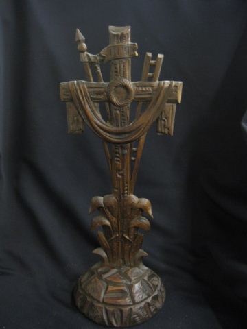 Black Forest Wood Carving of a Cross