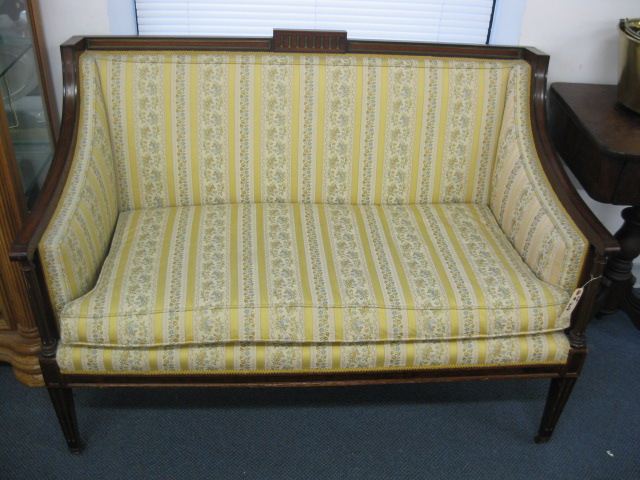 Fine Mahogany Settee or Loveseat floral
