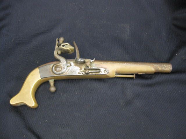 Brass Flintlock Pistol Kit Model