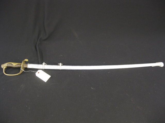 Military Sword brass wood handle 14fb9a