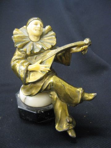 Art Deco Statue of a Seated Musician