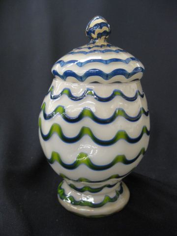 Czechoslovakian Art Glass Jar drapery 14fbd4