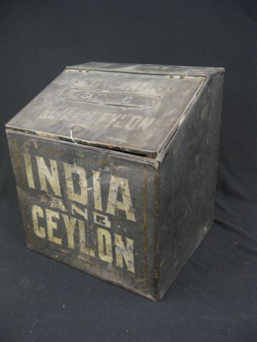 Victorian Tin Tea Box ''Edward's