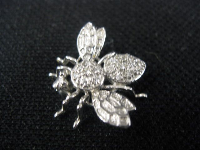Diamond Figural Bumble Bee Brooch 14fc1a