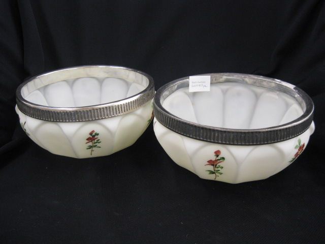 Pair of Victorian Art Glass Bowls 14fc20