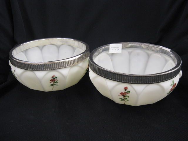 Pair of Victorian Art Glass Bowls